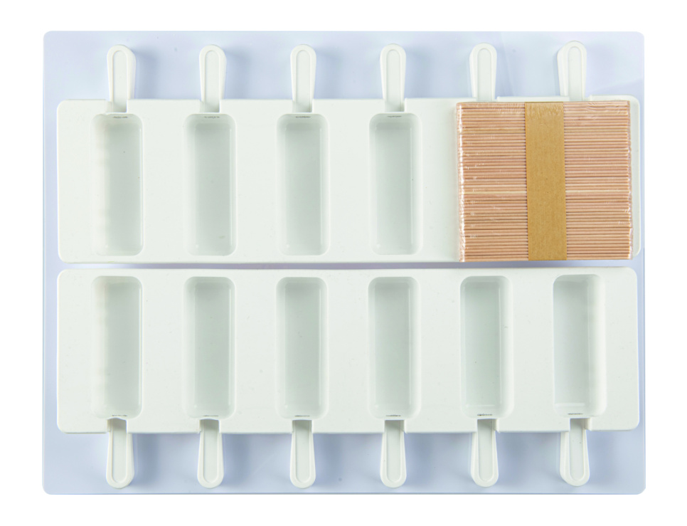 Silicone ice cream mould, Brick, 2 moulds of 6 glasses + 50 sticks - Martellato in the group Baking / Baking moulds / Silicone moulds at KitchenLab (1710-29014)