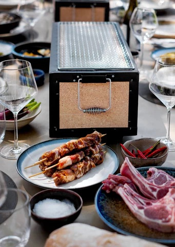 アンティーク　コンロ　HATSUK IN KONRO Japanese charcoal Barbecue, Professional - Konro - Shop online