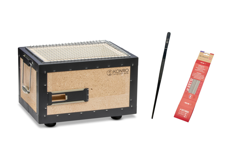 Konro Professional-paket, Japansk kolgrill - Konro in the group Cooking / Kitchen utensils / Asian cooking at KitchenLab (1731-30791)