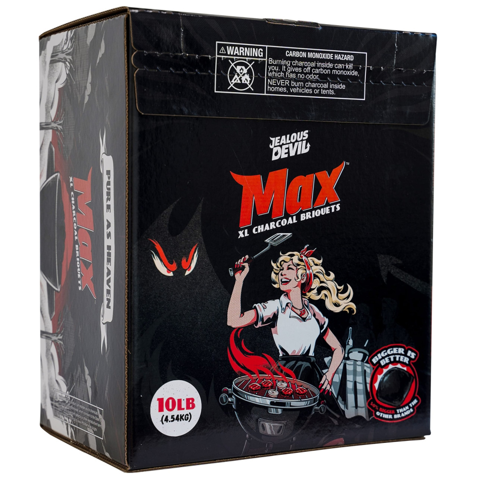 Briquettes pour barbecue, Max, 4,5 kg - Jealous Devil dans le groupe Barbecues, plaques de cuisson et Fours / Barbecue à charbon et à briquettes / briquettes l\'adresse The Kitchen Lab (1738-27157)