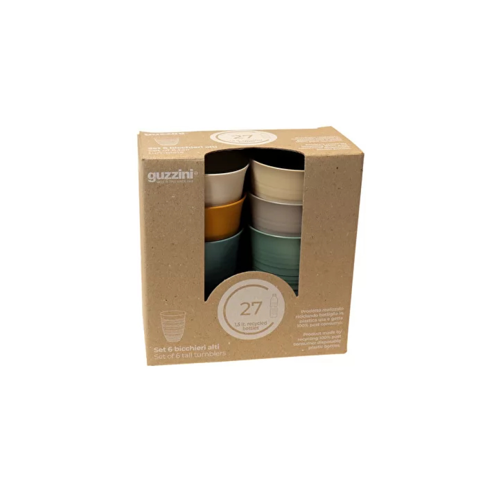 Drinking glass in plastic, 52 cl, 6-pack, tierra - Guzzini