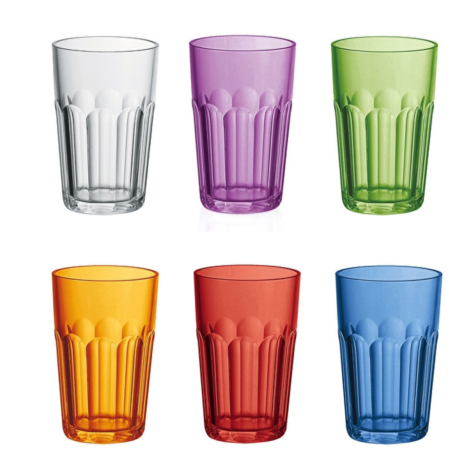 Drinking glass in plastic, 42 cl, 6-pack, Happy Hour - Guzzini in the group Table setting / Glass / Drinking glass at KitchenLab (1791-27762)