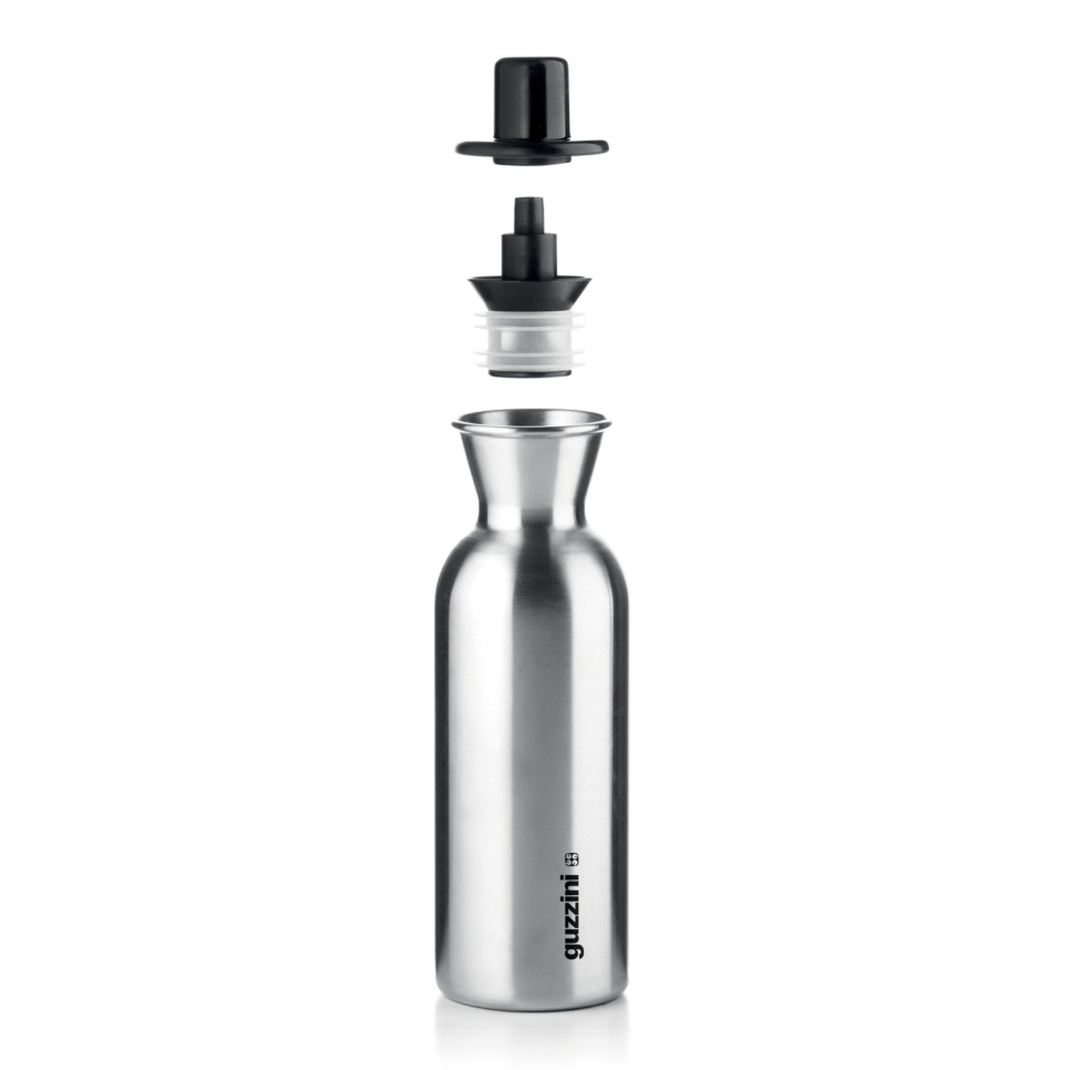 Bouteille à huile / vinaigre en acier inoxydable - Guzzini