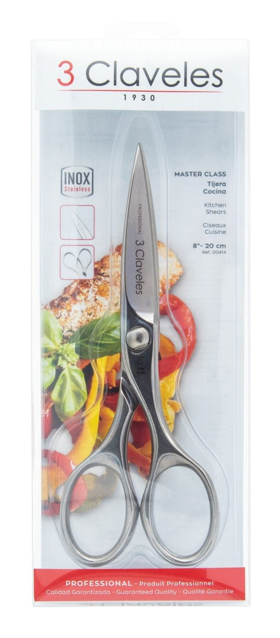 Kitchen scissors 20 cm, Class - 3 Claveles