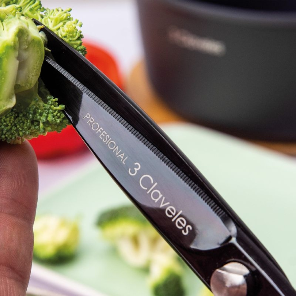 Küchenschere 20 cm, Chef, schwarz - 3 Claveles
