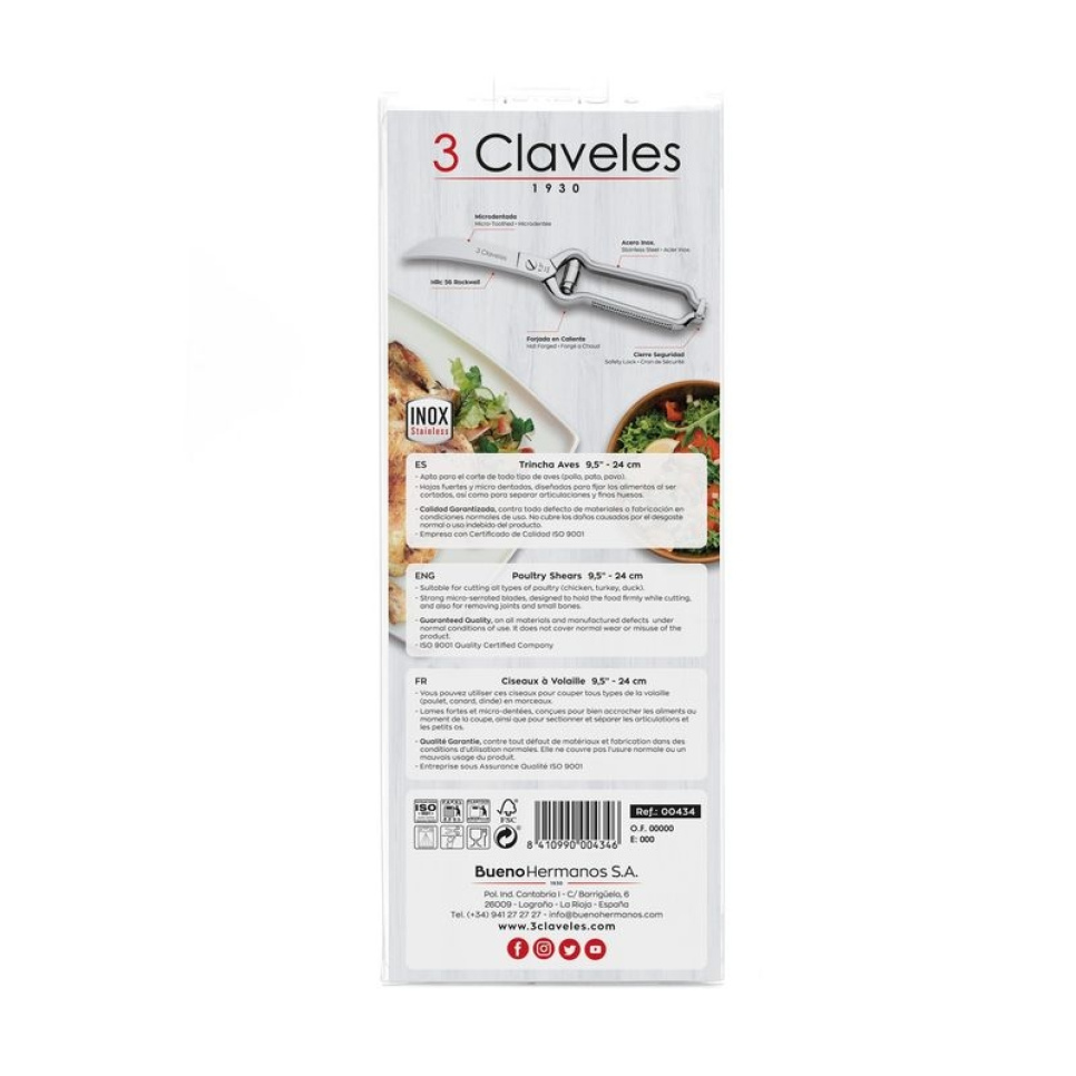 Ciseaux à volaille avec ressort - 3 Claveles