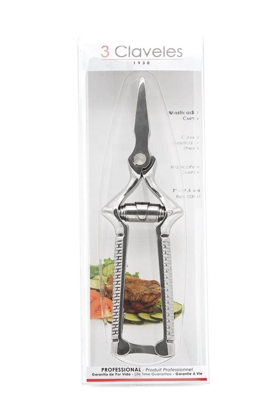 Gerader Masticator, Schere für rohes Fleisch - 3 Claveles