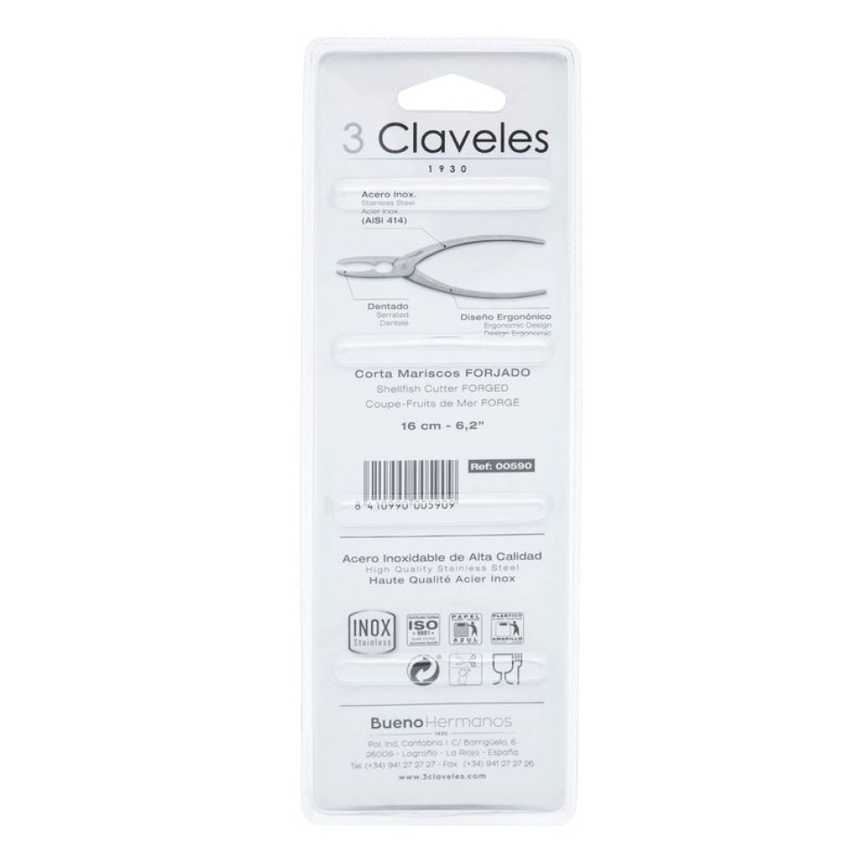 Meeresfrüchteschere, 16 cm - 3 Claveles