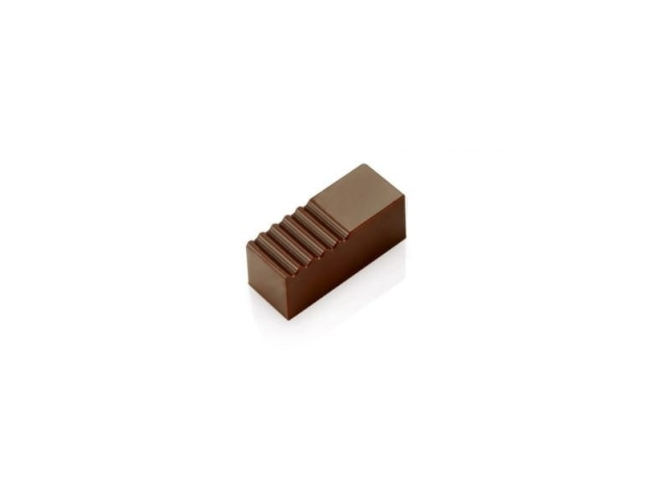 Praline mould Ribbed rectangular, 21 pralines – Pavoni in the group Baking / Baking utensils / Chocolate utensils at KitchenLab (1827-13305)