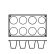 Baking mould in silicone, cone, 8 pcs - Pavoni