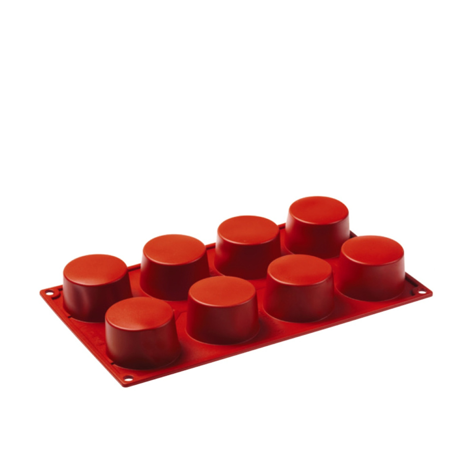 Baking tin in silicone, cylinder, 8 pcs - Pavoni in the group Baking / Baking moulds / Silicone moulds at KitchenLab (1827-13662)