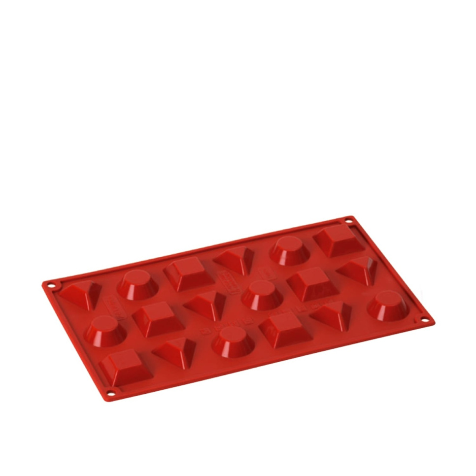 Baking tin in silicone, round, square, triangle 18 pcs - Pavoni in the group Baking / Baking moulds / Silicone moulds at KitchenLab (1827-20826)