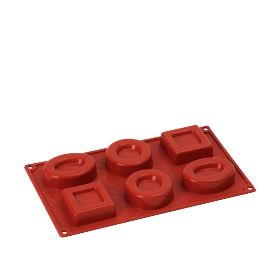 Baking tin in silicone, round, oval, square, 6 pcs - Pavoni in the group Baking / Baking moulds / Silicone moulds at KitchenLab (1827-20827)