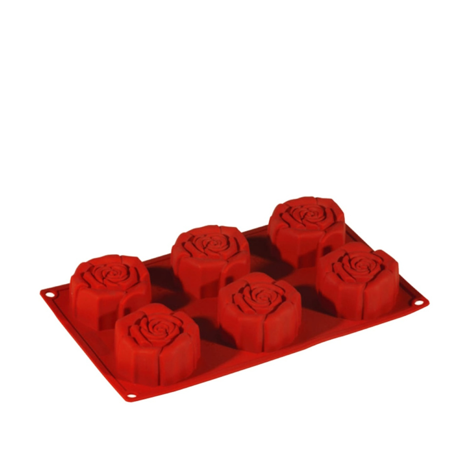 Baking mould in silicone, rose straight Gastronorm s, 6 pcs - Pavoni in the group Baking / Baking moulds / Silicone moulds at KitchenLab (1827-20829)