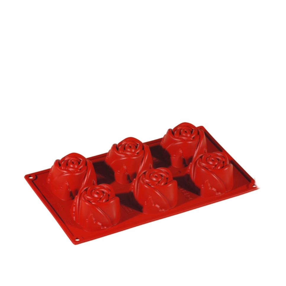 Baking mould in silicone, rose, 6 pcs - Pavoni in the group Baking / Baking moulds / Silicone moulds at KitchenLab (1827-20830)