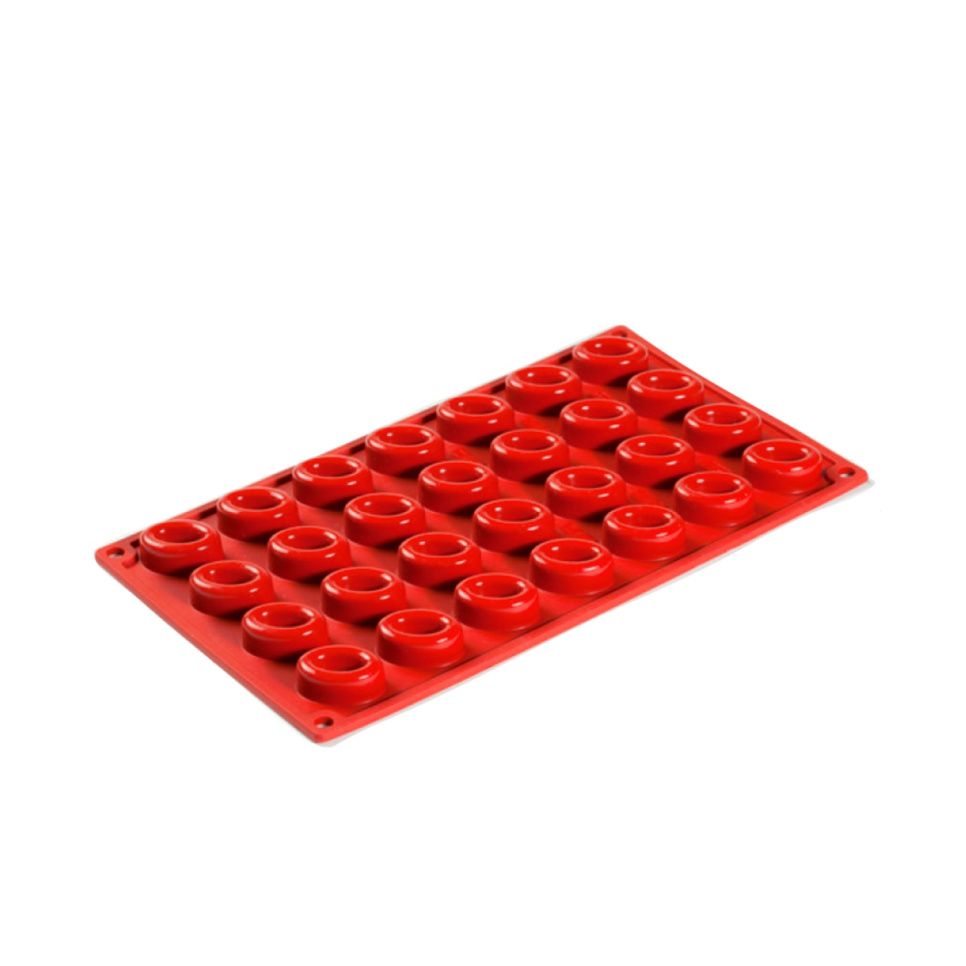 Baking form in silicone, small oval Savarin, 28 pcs - Pavoni in the group Baking / Baking moulds / Silicone moulds at KitchenLab (1827-20839)