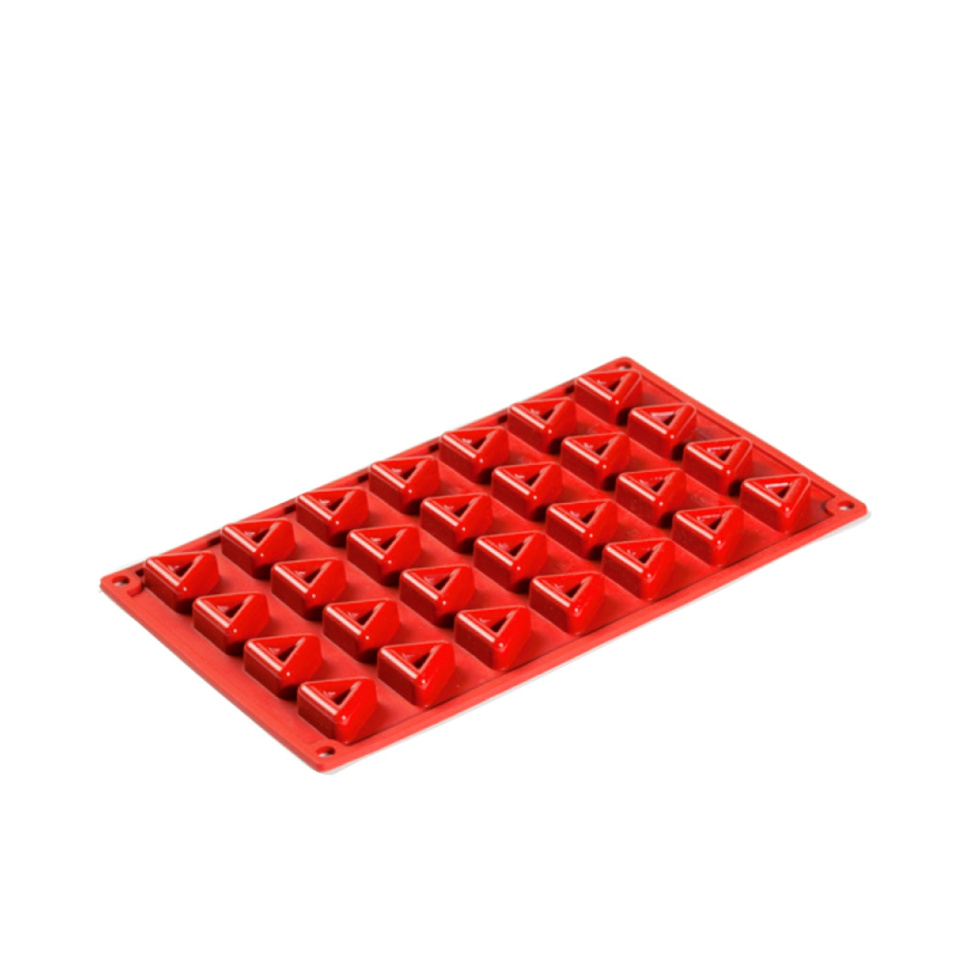 Moule à pâtisserie en silicone, petit savarin triangulaire, 28 pcs - Pavoni dans le groupe Pâtisserie / Moules / Moules en silicone l\'adresse The Kitchen Lab (1827-20841)