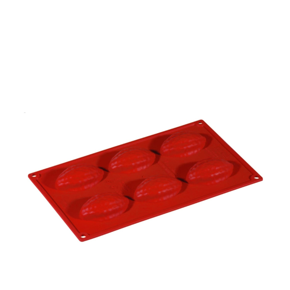 Baking mould in silicone, cocoa bean, 6 pcs - Pavoni in the group Baking / Baking moulds / Silicone moulds at KitchenLab (1827-20868)