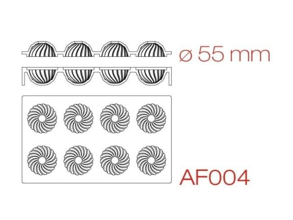 Moule en silicone, PavoDuo, sphère AF004 - Pavoni