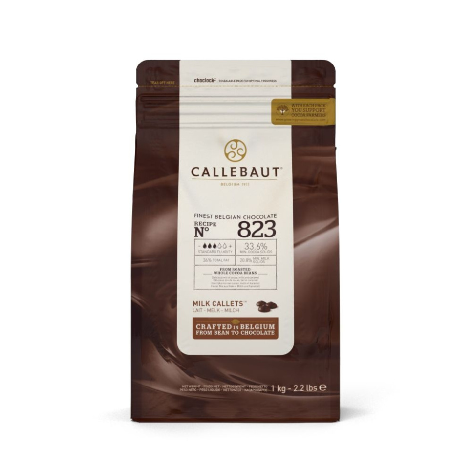 Couverture, milk chocolate 33.6%, pellets, 1 kg - Callebaut in the group Bar & Wine / Bar equipment / Other bar equipment at KitchenLab (1827-25846)