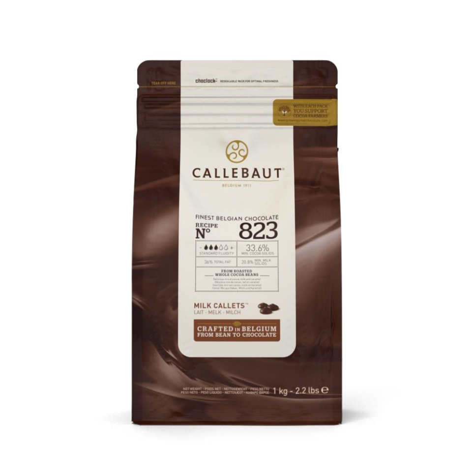 Couverture, milk chocolate 33.6%, pellets, 1 kg - Callebaut in the group Baking / Baking utensils / Chocolate utensils at KitchenLab (1827-25846)