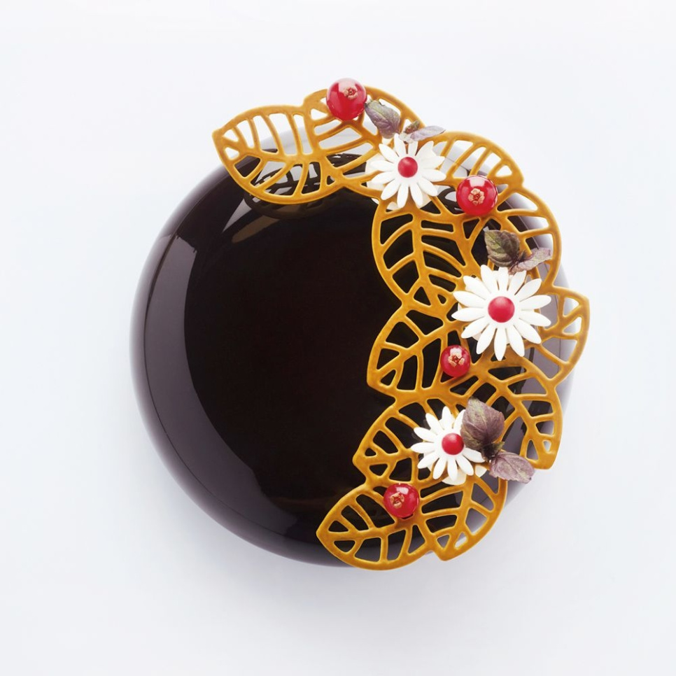 Silikonform für Tuile PR001, Blätter im Kranz, Pavodecor - Pavoni