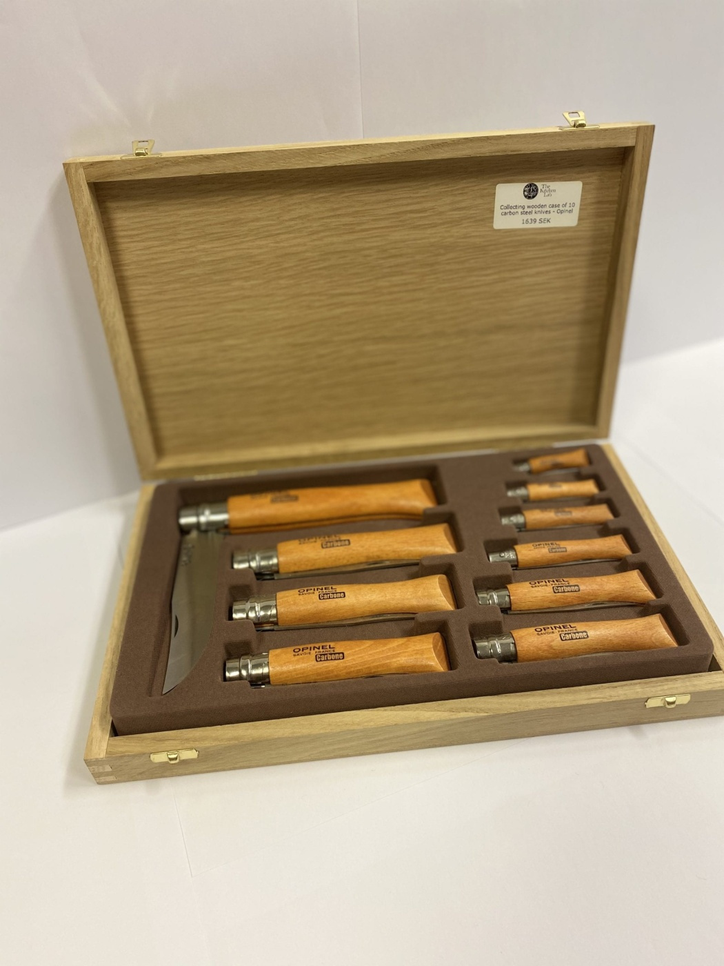 Couteaux en coffret de collection, acier carbone, 10 pièces Couteaux en coffret de collection, acier carbone, 10 pièces
