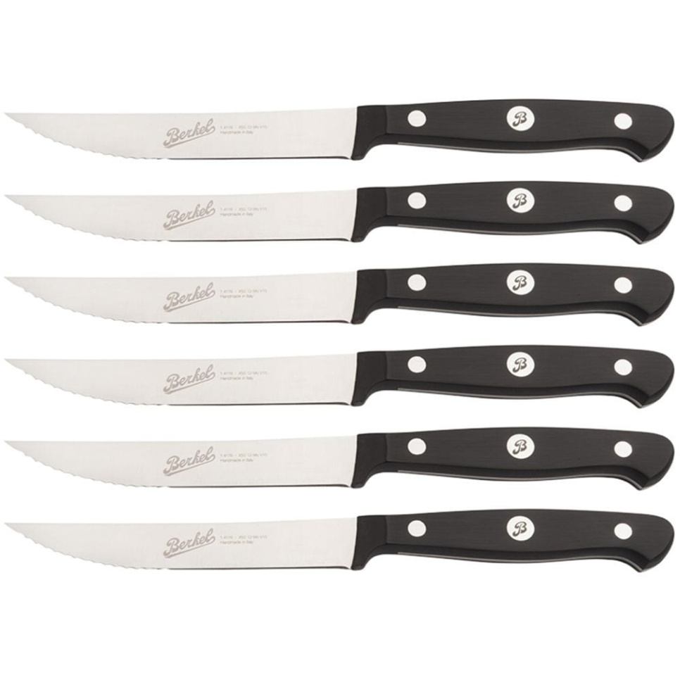 Couteaux à steak dentelés, pack de 6 Classic Black - Berkel dans le groupe Cuisine / Couteaux de cuisine / Autres couteaux l\'adresse The Kitchen Lab (1870-23937)