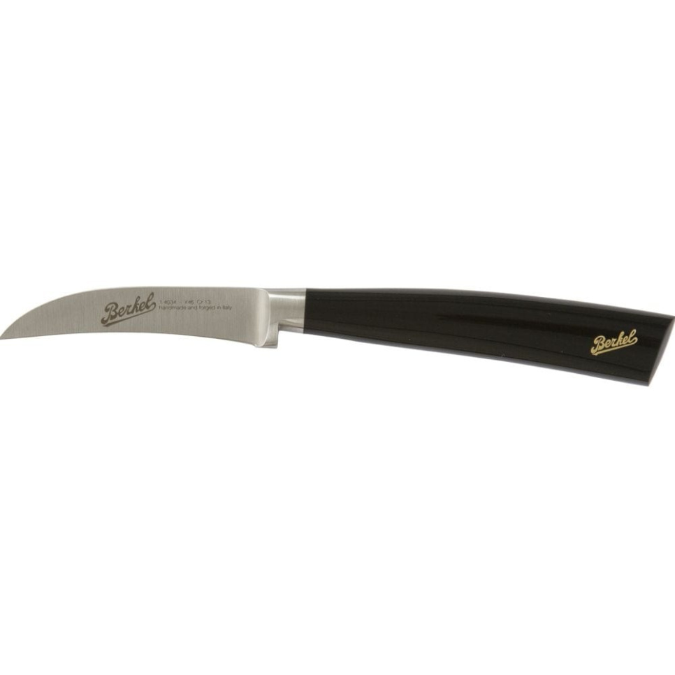 Curved paring knife, 7 cm, Elegance Glossy Black - Berkel in the group Cooking / Kitchen knives / Paring knives at KitchenLab (1870-23938)