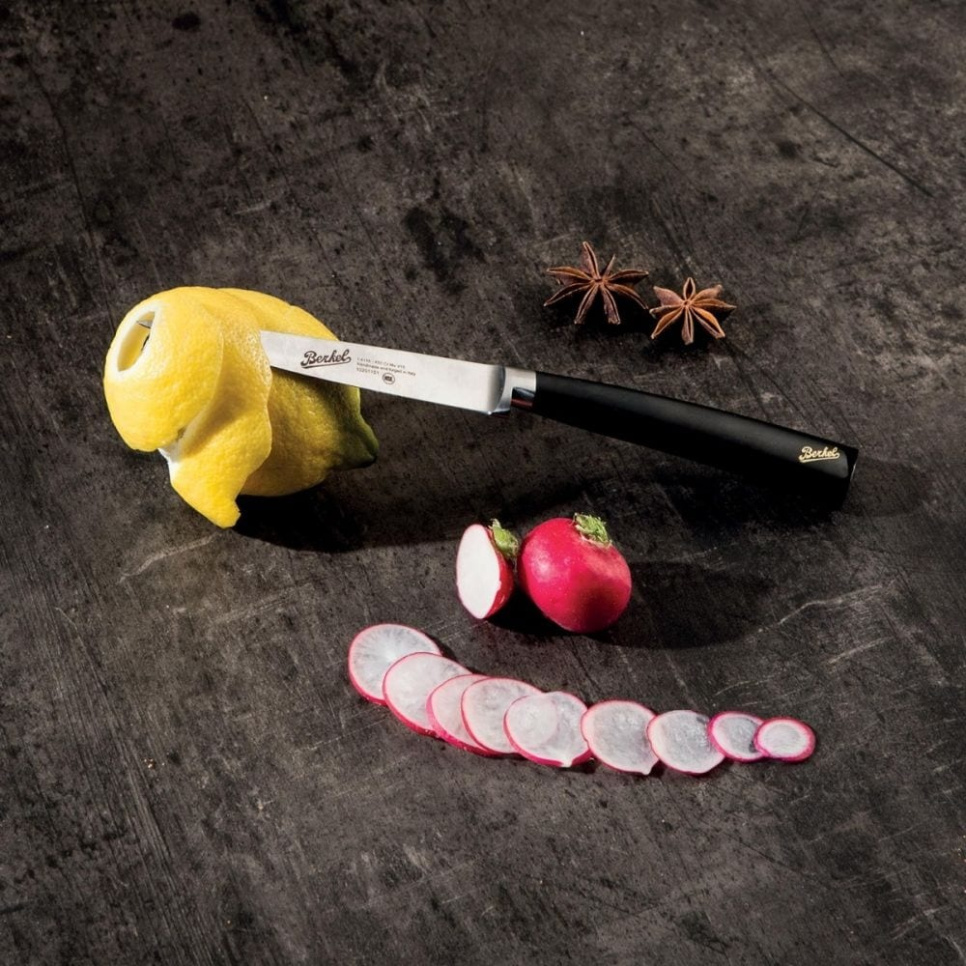 Utility knife, 12 cm, Elegance Glossy Black - Berkel