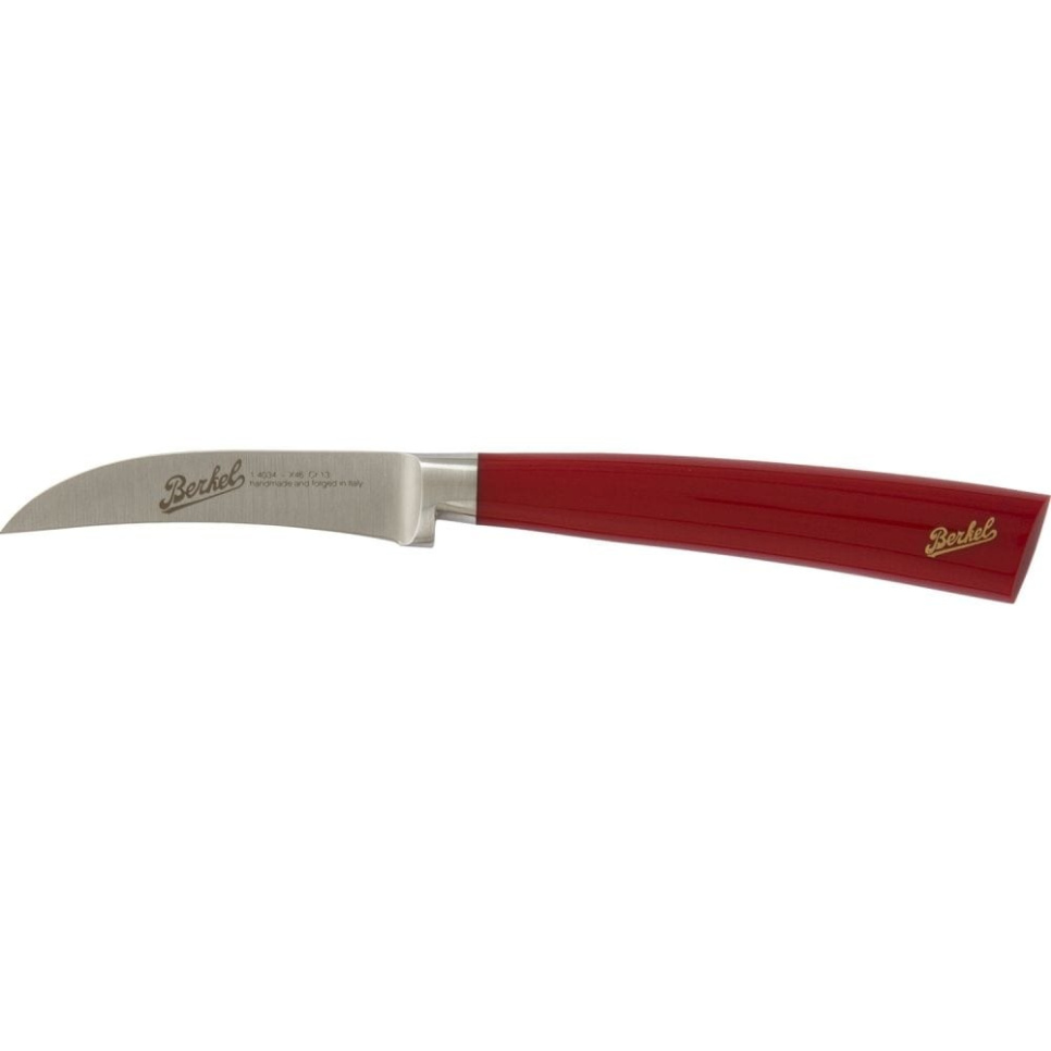 Curved paring knife, 7 cm, Elegance Red - Berkel in the group Cooking / Kitchen knives / Paring knives at KitchenLab (1870-23955)