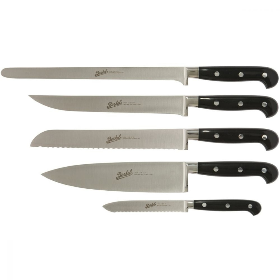 Knife set in five parts, Adhoc Glossy Black - Berkel in the group Cooking / Kitchen knives / Knife set at KitchenLab (1870-23982)