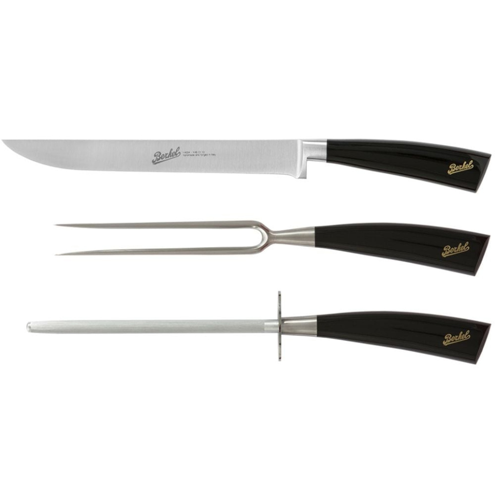 Roasting set in three parts, Elegance Glossy Black - Berkel in the group Cooking / Kitchen knives / Knife set at KitchenLab (1870-23984)