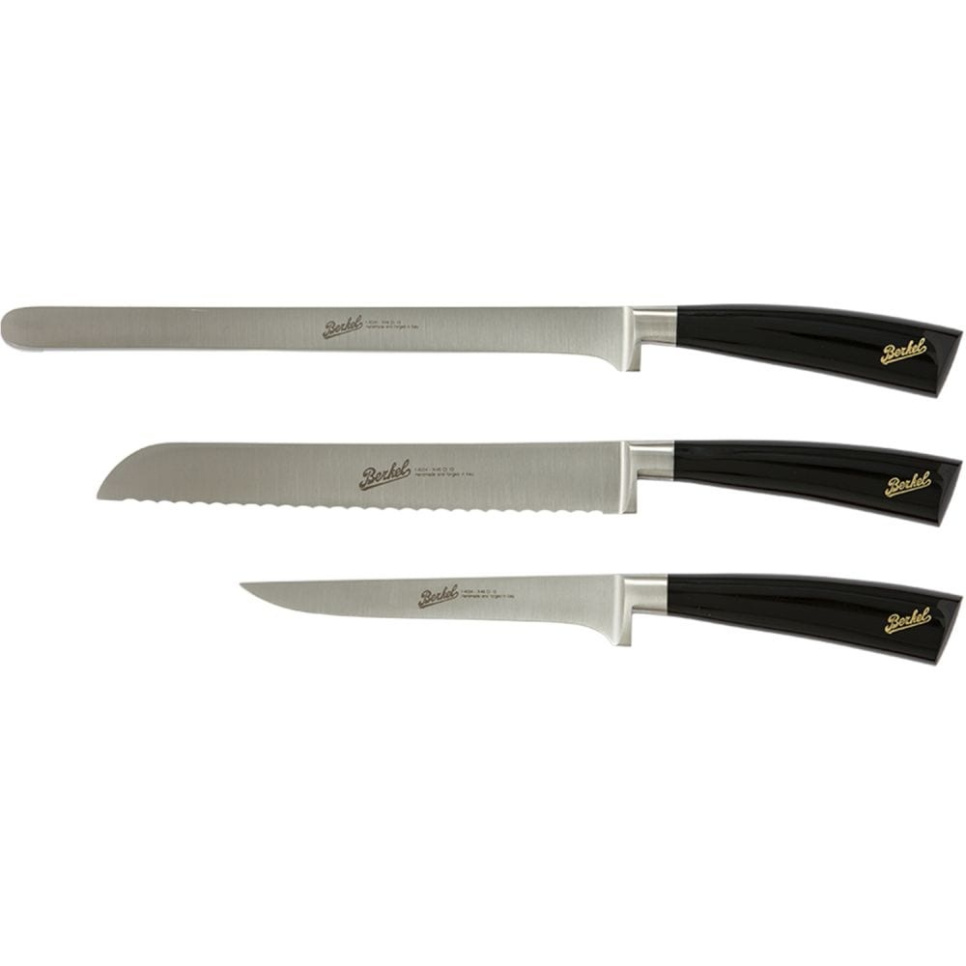 Skin set in three parts, Elegance Glossy Black - Berkel in the group Cooking / Kitchen knives / Knife set at KitchenLab (1870-23987)