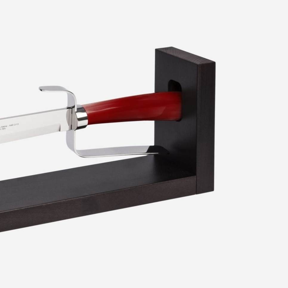 Champagne saber with wooden stand, 52 cm, Elegance Red - Berkel