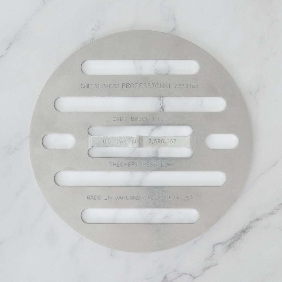 The Chef\'s Press, rund bøftrygvægt - Bruce Hill - 16 oz in the group Cooking / Kitchen utensils / Presses & Mortars at KitchenLab (1891-28650)