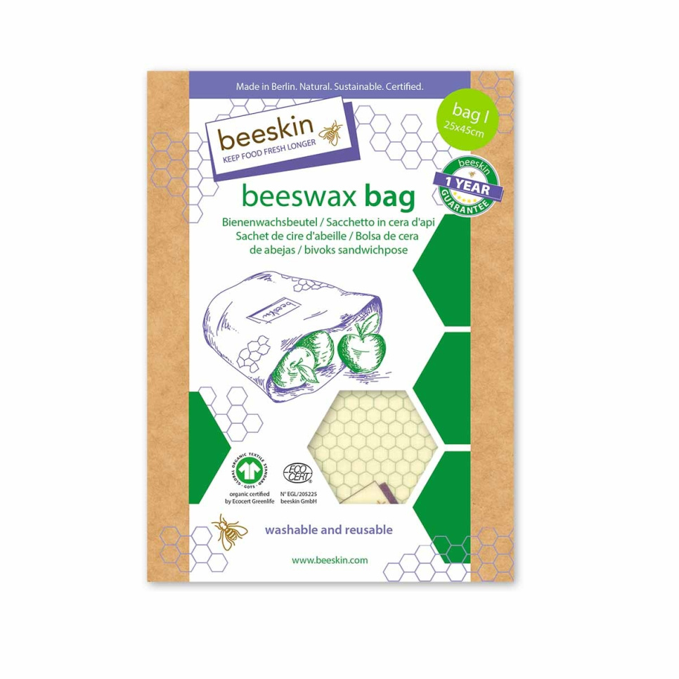 Beeswax bag for multiple use, Large - BeeSkin in the group Cooking / Kitchen utensils / Consumables at KitchenLab (1896-24790)