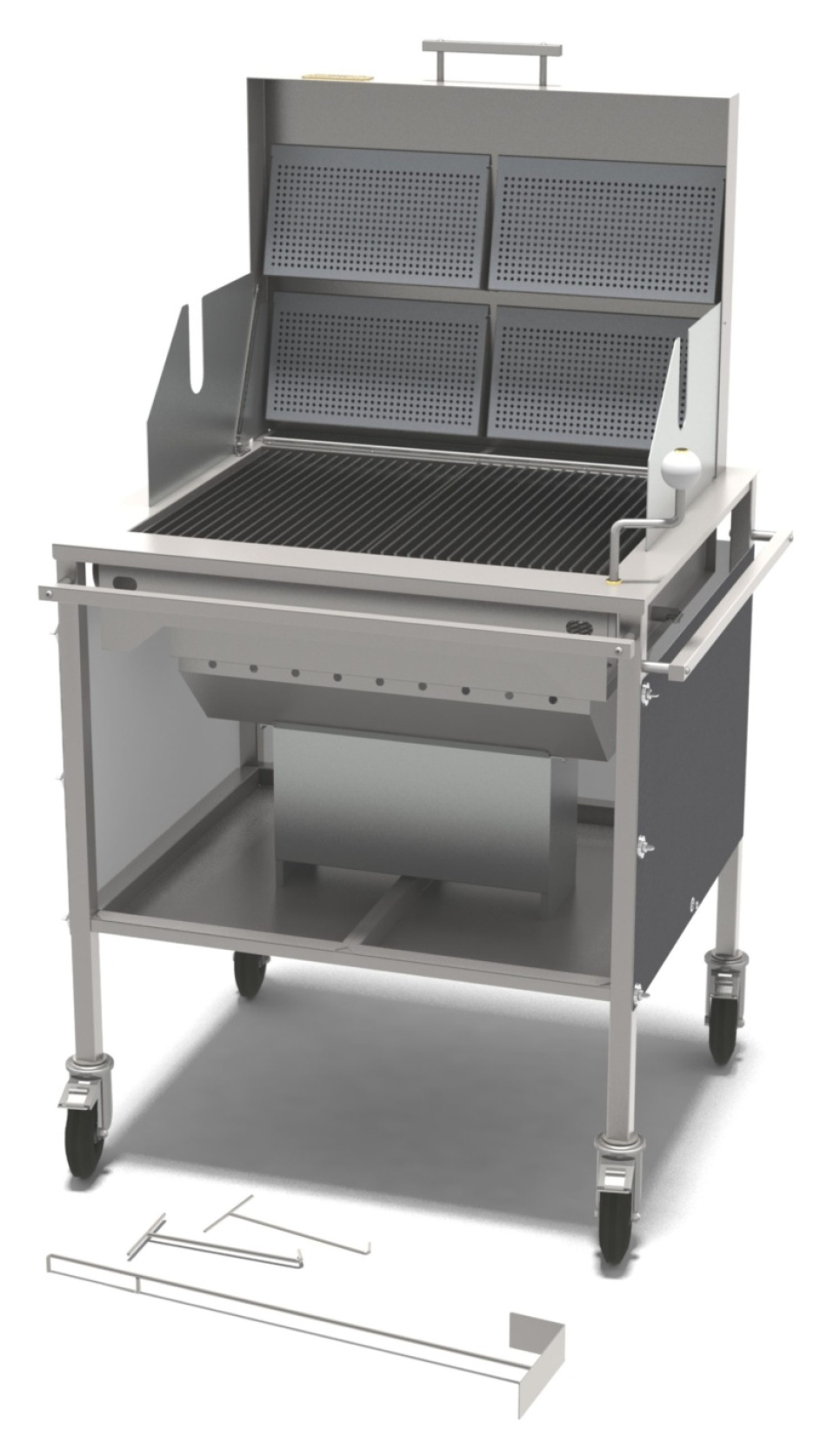 Barbecue à charbon, inox - Mälarögrillen dans le groupe Barbecues, plaques de cuisson et Fours / Barbecues / Barbecues à charbon l\'adresse The Kitchen Lab (1932-25244)