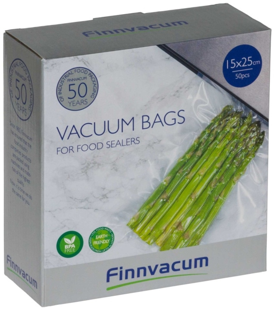 Ribbed vacuum bags, 50 pcs - Finnvacum in the group Cooking / Sous vide / Zip & vacuum bags at KitchenLab (1965-24479)