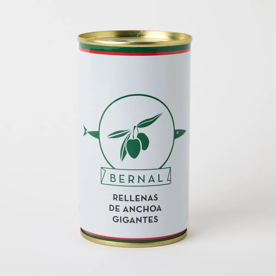 Manzanilla Olives Stuffed with Anchovies, 150 g - Bernal in the group Cooking / Colonial at KitchenLab (1971-35966)