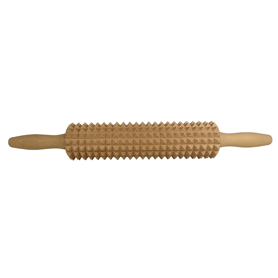 Crimped rolling pin for Swedish Crisp bread, 25 cm - Jonas of Sweden in the group Baking / Baking utensils / Rolling pins at KitchenLab (1983-29368)