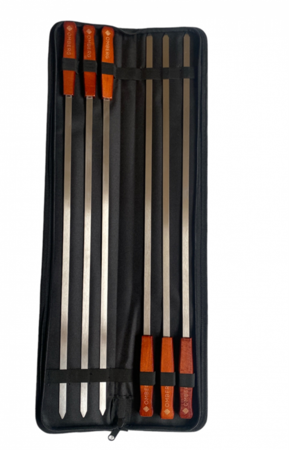 Breite Grillspieße mit Holzgriff, 60 cm, 6er-Pack – Omberg in der Gruppe Grills, Herde & Öfen / Grillzubehör / Grillspieße bei The Kitchen Lab (2019-31013)