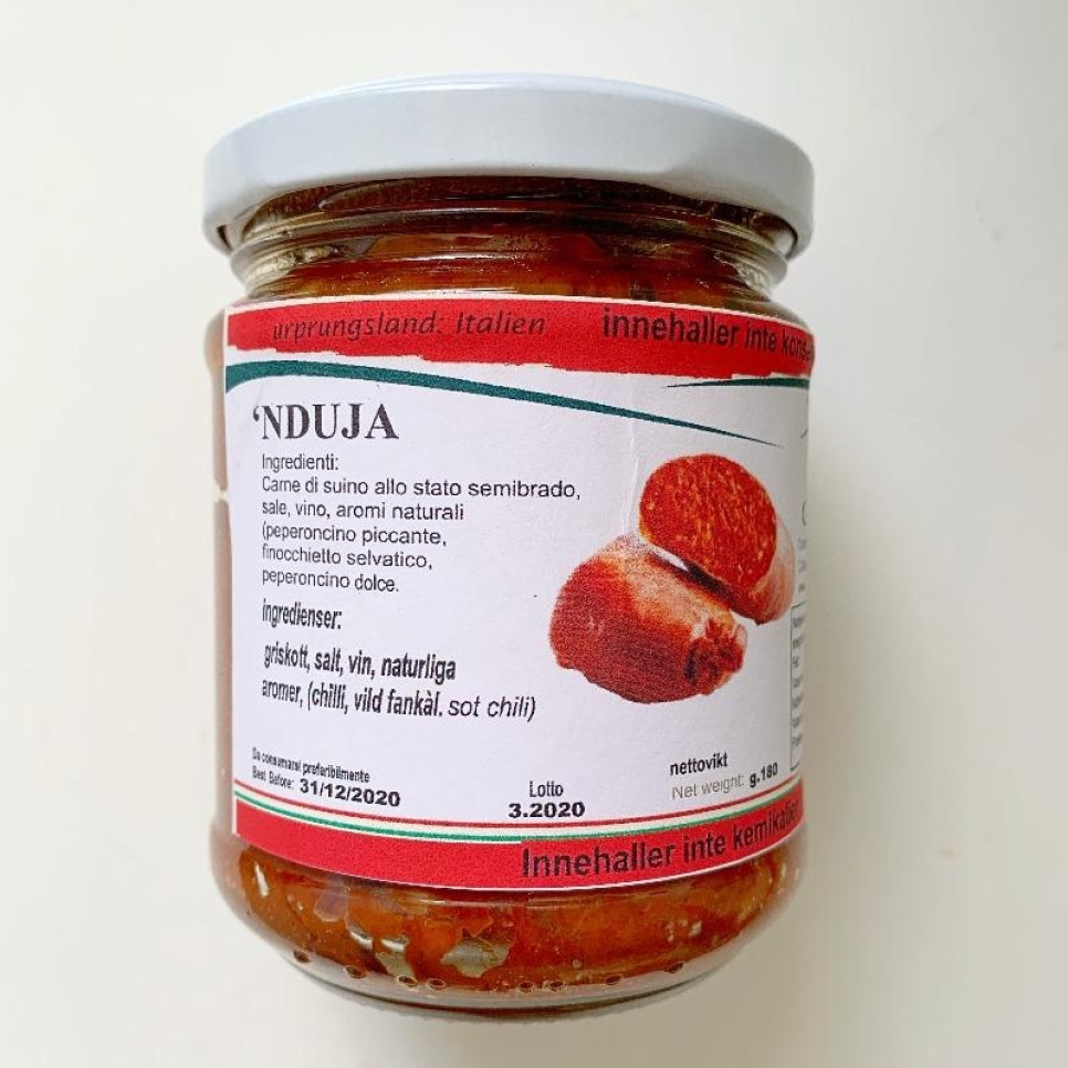 Nduja from free range pigs, 180gr - Fattoria de Lillas in the group Cooking / Colonial at KitchenLab (2022-25691)
