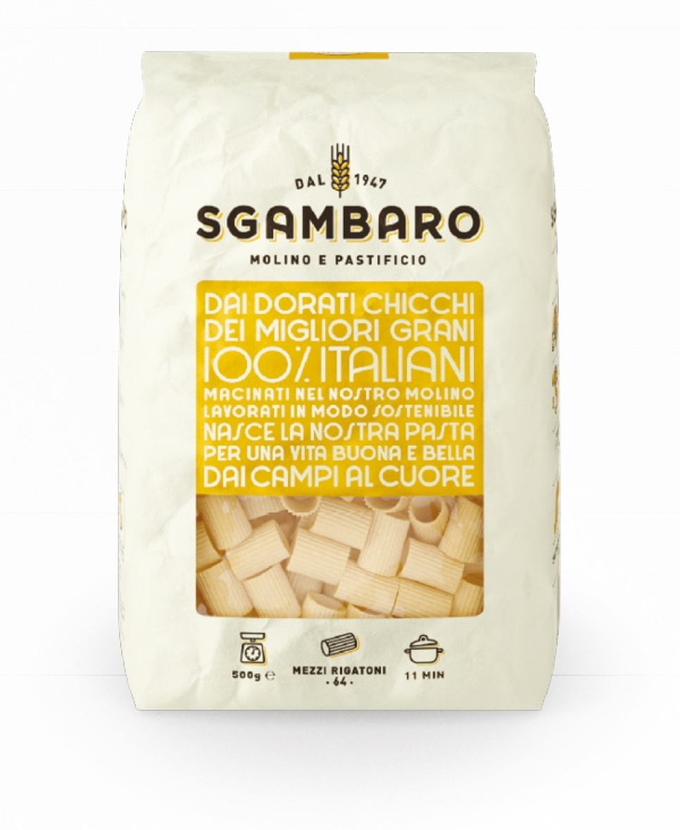 Mezzi rigatoni Linea Gialla Marco Aurelio, 500g - Sgambaro in the group Cooking / Colonial at KitchenLab (2022-28320)