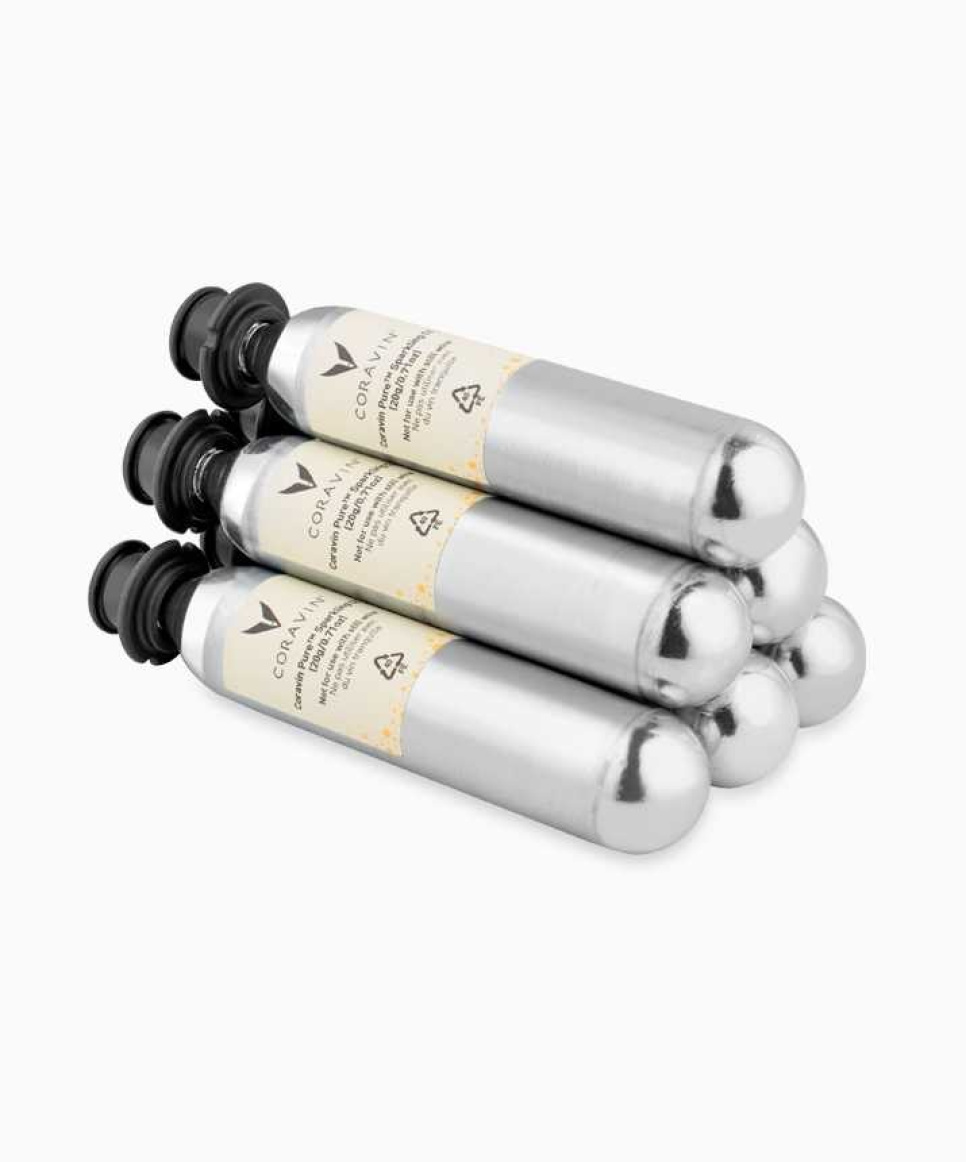 Gas cartridge (capsules), 6-pack, Pure sparkling CO2 - Coravin in the group Bar & Wine / Wine accessories / Coravin at KitchenLab (2076-25401)