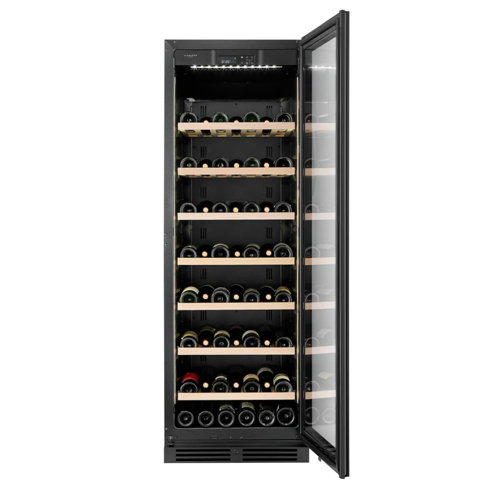 Wine cooler Designline 180, Single zone, Black - Vigneron