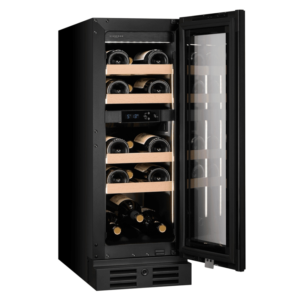 Weinkühlschrank Designline 30, Zwei Zonen, Schwarz, 718 - Vigneron