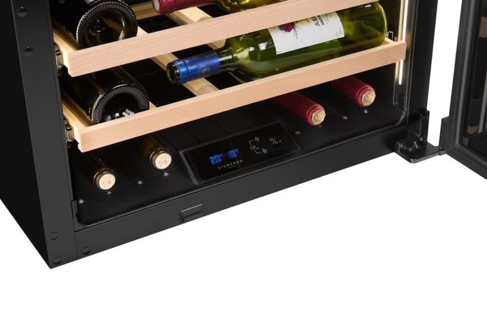 Wine cooler Kitchen Built-in 60, Dual zone, Black - Vigneron