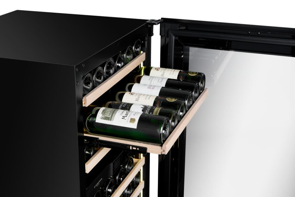 Wine cooler Kitchen Built-in 90, Dual zone, Black - Vigneron