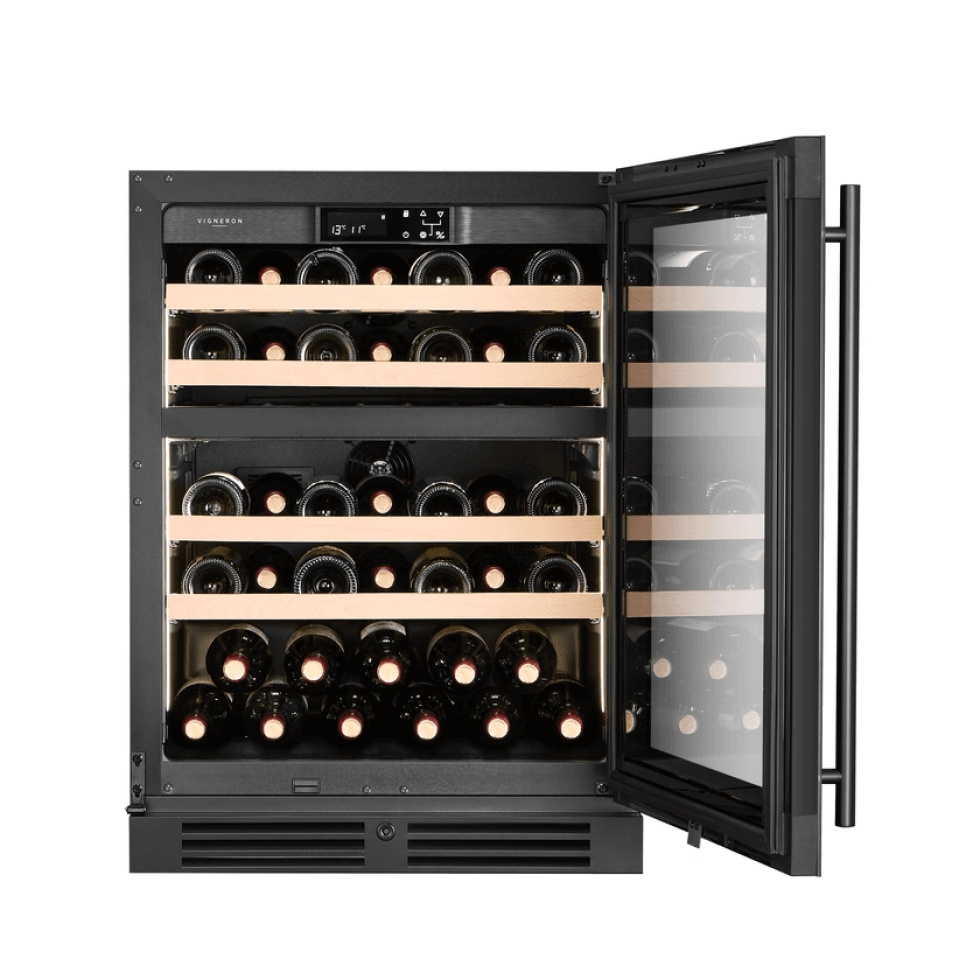 Wine cooler Kitchen Collection 60, Dual zone, Black - Vigneron